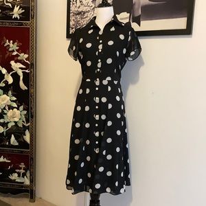 Evan-Picone Polka Dot Dress 8